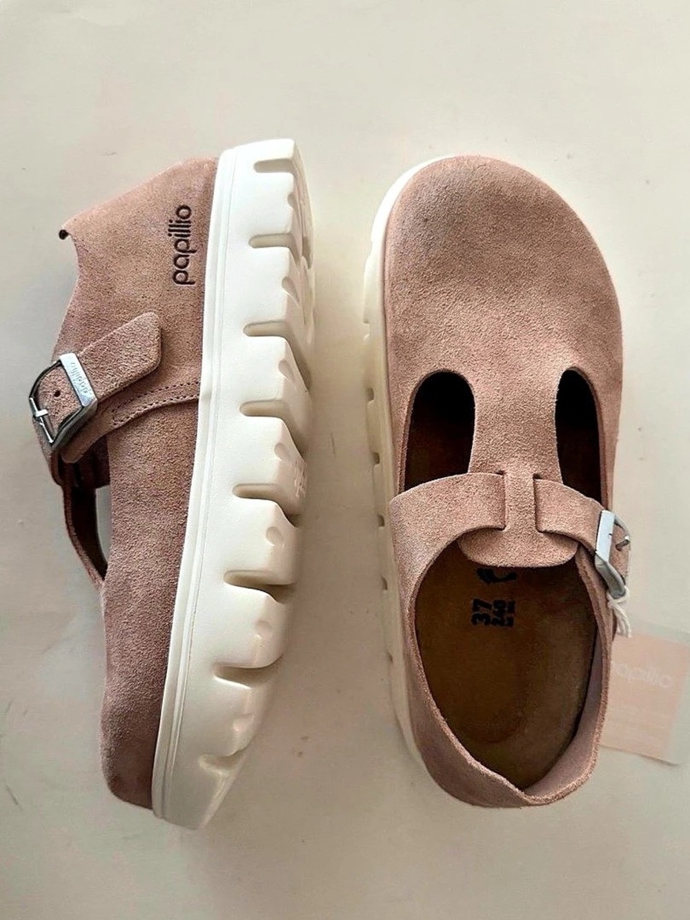 Papillio Birkenstock Paris Chunky Mary Jane Platform Clogs. Size: 6, 6.5, 37. - Picture 4 of 8